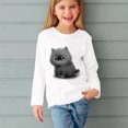 thumbnail image 5 of RXIRUCGD Chemises à Manches Longues pour Filles, Col Rond Mignon, Blouses Décontractées Élégantes (Blanc, Taille : 7 Ans), 5 of 5