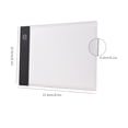 thumbnail image 3 of Eccomum A5 LED Light Pad Tracer 3mm Ultra-Thin Drawing Board Copyboard Stepless Dimming USB Powered for Artist Animation Designing Sketching Calligraphy Diamond Jewel Paint Supplies, 3 of 7