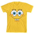 thumbnail image 2 of SpongeBob SquarePants Face Smile Kids Yellow T-Shirt, 2 of 3