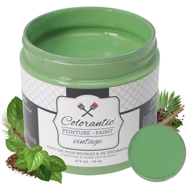 COLORANTIC | Nature Chalk Paint | A refreshing tranquil medium green | DIY Furniture Makeover & Home Decor | Matte Finish | 8 oz
