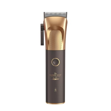 Tondeuse Conair Barber Shop Pro Series Metal, lithium‑ion, moteur DC pro, lame acier inox 45 mm et 6 guides de coupe