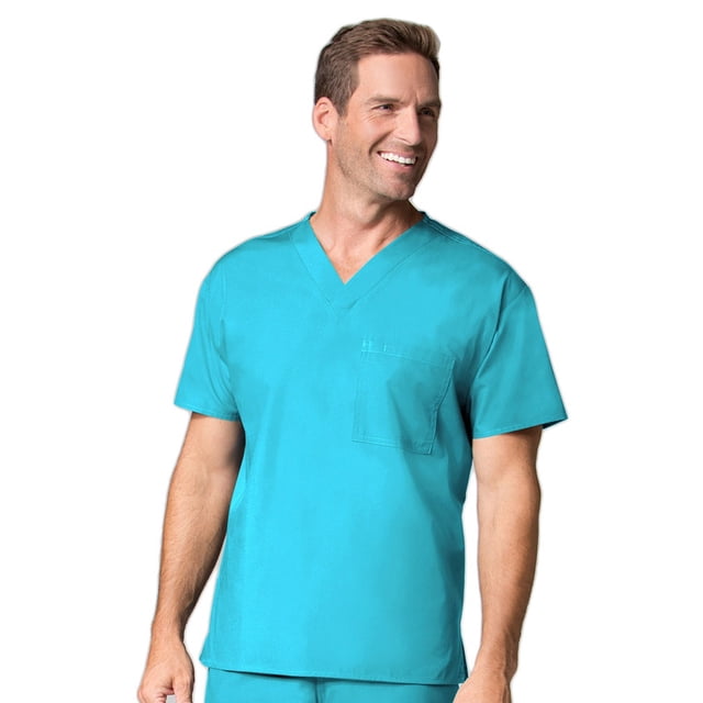 core by Maevn Unisex V-Neck 1 Pocket Scrub Top, Solid