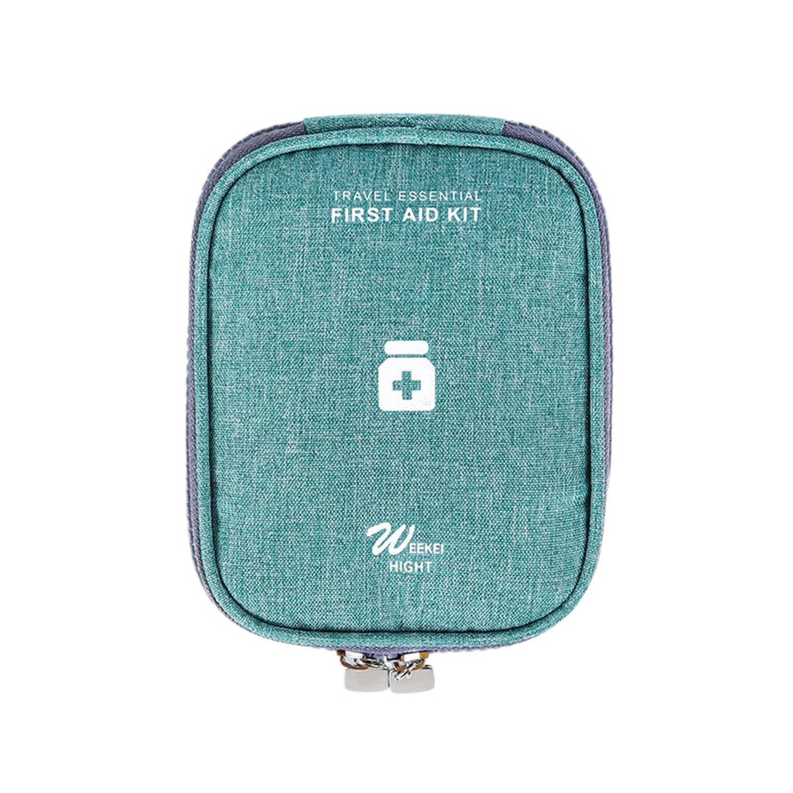 Empty First Aid Bags, Travel Medicine Bag, Medical Supplies Organizer Bag, Portable Kit for Traveling, Car, Home, Camping, Office, Hiking, Outdoor (Cationic Green), 4.33x5.51"