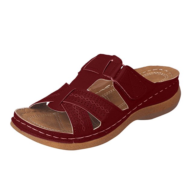 KIHOUT Summer Slippers for Women, Open Toe Super Soft Platform Ladies Summer Shoes Flat Sandals