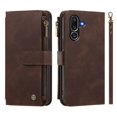 thumbnail image 2 of Samsung Galaxy M56 Wallet Cover with Zipper Pocket, Brown, 2 of 6