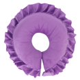 thumbnail image 3 of Beauty Salon Face Pillow, Skin Friendly U Shaped Neck Cushion 360° Protection Wavy Ruffle Design Comfortable  For Massage Traveling Purple, 3 of 8