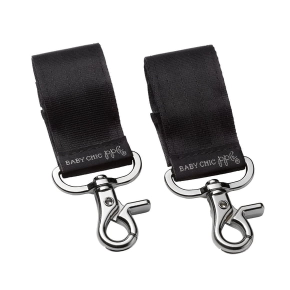 Petunia Pickle Bottom - Clips pour poussette valet en argent / noir - Clips de fixation pour poussette pour sac à langer - bébé, nourrisson, enfant en bas âge, unisexe