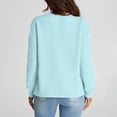 thumbnail image 4 of Chandail en Molleton Ultra Doux Texturé pour Femmes Col Rond Manches Longues Tuniques Blouses avec Poches Confort Décontracté Athlétique Chandail Blouses Tenues Automne Hiver, 4 of 7