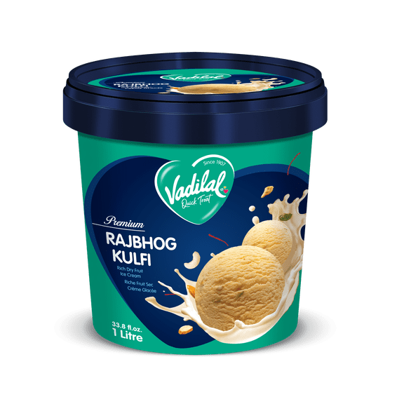 Vadilal Rajbjog Crème Glacée 1 Ltr.8 fl.oz Vadilal Crème Glacée Rajbhog