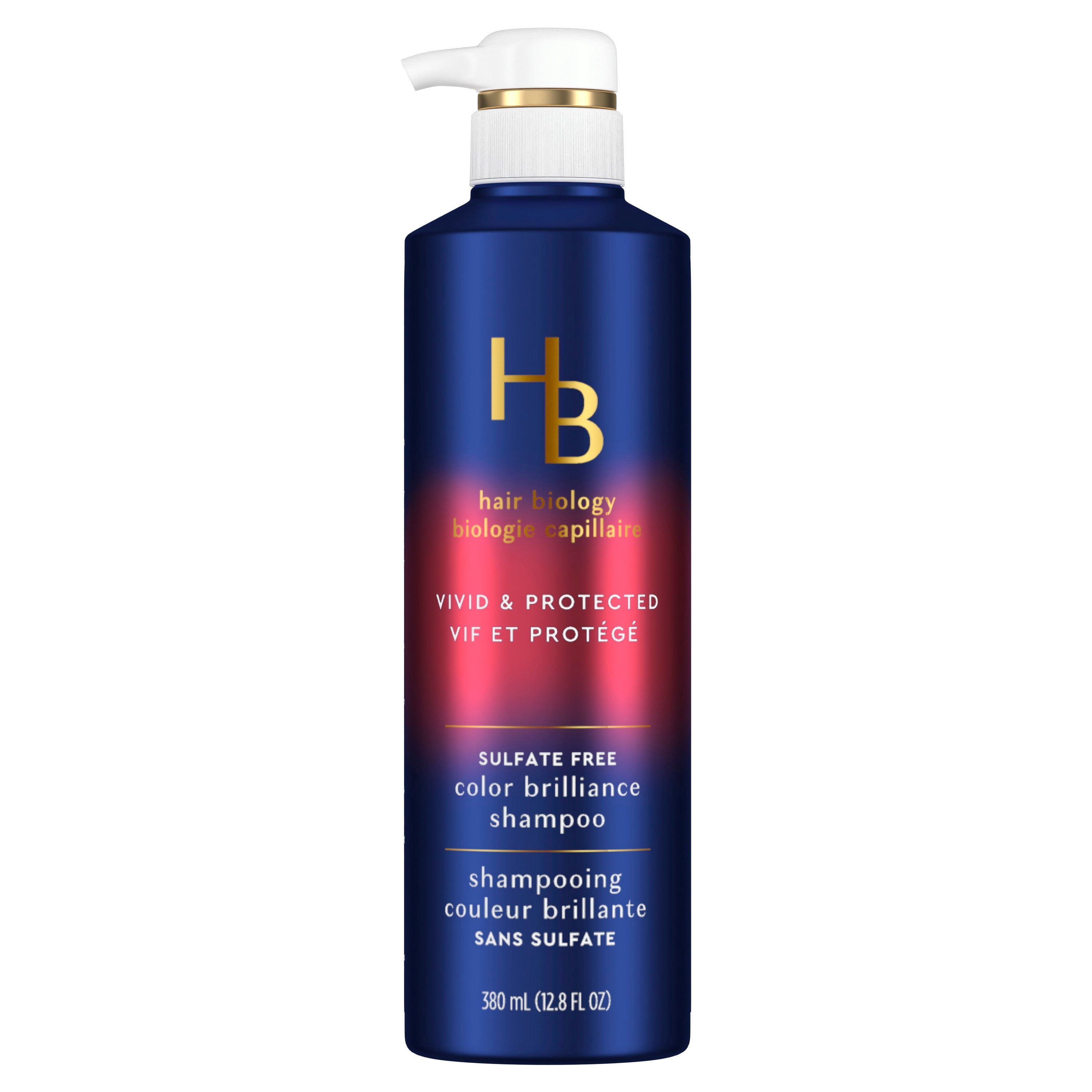 Hair Biology Biotin Color Brilliance Sulfate Free Shampoo, Protects From Damage, Dullness, For Coarse, Gray and Color-Treated Hair