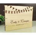 thumbnail image 4 of Custom Rustic Wedding Guest Book Wood Wooden Name Engraved Advice Book, 4 of 6