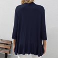 thumbnail image 2 of Cardigan à Manches 3/4 pour Femmes Cardigan à Manches 3/4 pour Femmes Mode Décontractée Confortable Cardigan Uni Haut Blouse, 2 of 9