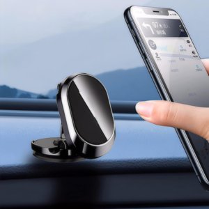 Porte-Téléphone Magnétique Universel avec 6 Aimants forts - Support de tableau de bord réglable, compatible avec tous les téléphones cellulaires