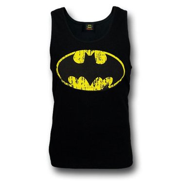 Batman Débardeur Noir à Symbole Usé - Petit