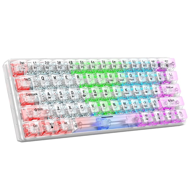 MesaSe Clavier de Jeu 61 Touches Hotswap Clavier Filaire USB Touches Rétroéclairées pour PC Portable