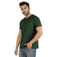 thumbnail image 3 of Inkmeso Solid Henley T-Shirt For Mens Cotton Short Sleeve Tee Shirts Pocket Shirt, 3 of 7