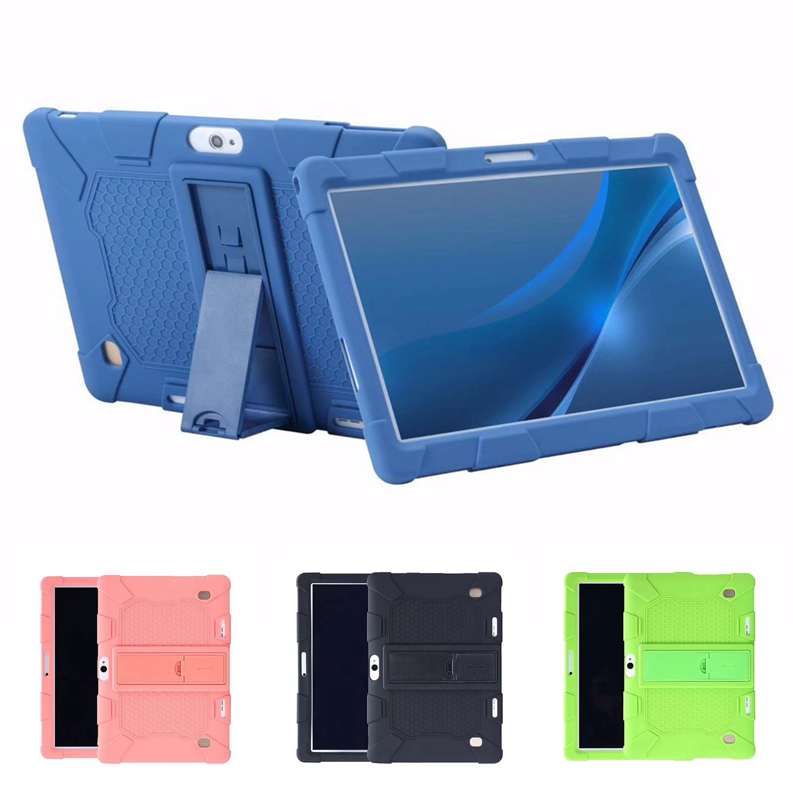 Tablet Cases for 10.1 Tablets: Stand Silicone Folio Case Cover for Samsung Tab 10.1, for iPad 10.1", Lenovo Dragon Touch 10.1, for Huawei 10.1, By Stuffygreenus