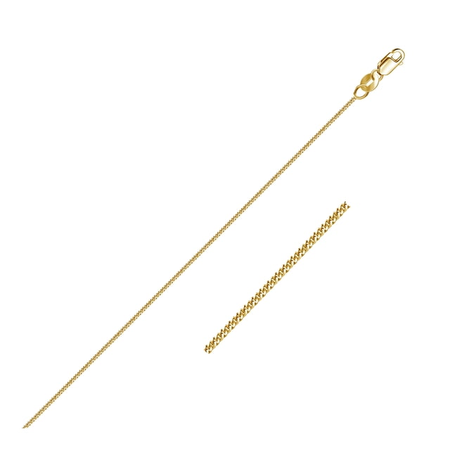 14k Yellow Gold Gourette Chain 1.0mm 18 in