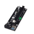 thumbnail image 2 of Ruiboury VER003 PCI-E Riser Card 30CM 60CM USB 3.0 Cable PCI 1X to 16X Extender PCI-E Adapter for GPU Miner Mining Black 30CM 1Set, 2 of 6