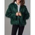 thumbnail image 4 of FOCUSNORM Women Faux Fur Coat Solid Color Open Front Long Sleeve Plus Size Jacket Warm Winter Outwear, 4 of 9