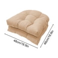 thumbnail image 3 of Fridja 2 Pcs High Back Chair Cushions for Outdoor Indoor, Soft Lightweight Comfortable Patio Furniture Tufted Pillow All Weather Replacement Outdoor Rocking Chair Cushions, 19 x 19 Inches, 3 of 5