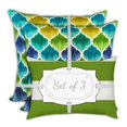 thumbnail image 2 of Joita Coussin Intérieur/extérieur Honolulu Waters - Tissu Polyester Vert (Ensemble de 3), 2 of 5