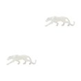 thumbnail image 1 of Transemion en Résine Animal Forme Sculpture Brillant Décoratif Décoration Ornement Blanc 2Set, 1 of 6
