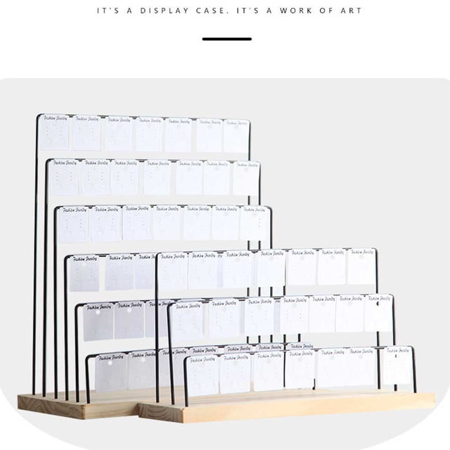 Ruiboury 3 Layer Earrings Stand Jewelry Display Organizer Earring Board Holder Hanging Pendent Multifunction Rack Table Dresser White