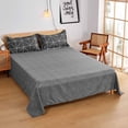 thumbnail image 5 of Fridja 4Pcs Queen Bedding Sets All Season Bed Set, Soft Microfiber Bedding Solid Color Printed with 1 Quilt Cover, 1 Sheets, 2 Pillowcases, 5 of 5