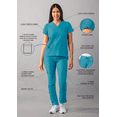 thumbnail image 3 of Adar Addition Go-Basic Scrub Set For Women - Slim V-Neck Scrub Top & Skinny Cargo Scrub Pants, 3 of 7