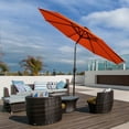 thumbnail image 4 of Costway Parasol Solaire de Patio 10 Pi, Parasol de Marché à DEL, Acier Inclinable avec Manivelle, Extérieur, Orange, Neuf, 4 of 10
