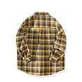 thumbnail image 3 of EGNMCR Chemises à Manches Longues pour Hommes Automne Amples Décontractées Tendance Col Rabattu Chemise Manteau Bouton Chemise à Carreaux Imprimée Vestes avec Poches, 3 of 3