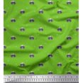 thumbnail image 1 of Soimoi Rayon Fabric Dot & Car Transport Print Sewing Fabric Yard 42 Inch Wide, 1 of 3