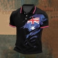 thumbnail image 2 of SHIXIAOO Homme Drapeau du Royaume-Uni Jack Imprimé Décontracté Affaires Manches Raglan Bouton Col à Revers Imprimé Festif Célébration Haut Concert T-Shirts pour Hommes T-Shirts pour Hommes Mode Designer Coupe Ajustée Chemises pour Hommes Grande Taille Hommes, 2 of 3