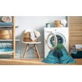 thumbnail image 2 of Ahgly Company Tapis d'Intérieur Lavable à la Machine, Carré, Transitionnel, Vert Mer, Tapis de Zone, 8 Pieds Carré, 2 of 7