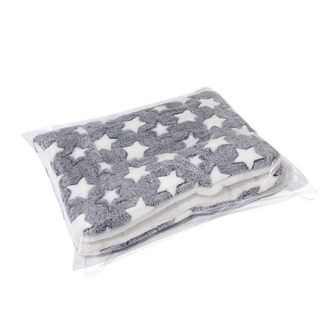 tredstone Easy To Clean And Safe And Non-toxic Warm Cat Dog Blanket For Easy Maintenance blue white star 1 1Set