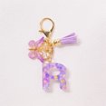 thumbnail image 4 of TopLLC Tools&Home Improvement Initial Letter Keychains For Women Tassel Purple Cute Car Keychain For Wallet Backpack Bag A chopper, 4 of 4