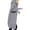 Grey, variant on fartey Women Plus Size Fleece Lined Long Hoodies Sweatshirt Zip Up Outerwears with Pockets Solid Plus Size Coat