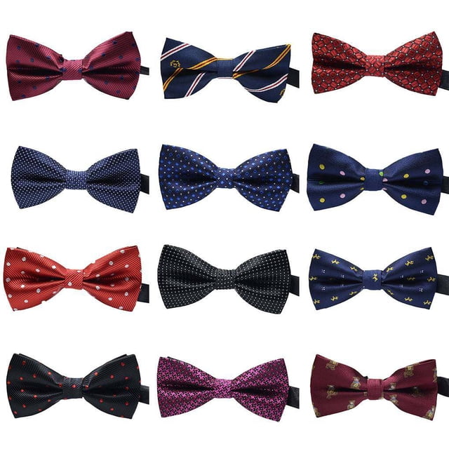 Men Colorful Pattern Formal Necktie Wedding men necktie Adult Male Business Meeting Wedding Polyester Yarn Bowtie