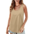 thumbnail image 1 of Dealovy Womens Tank Tops Sleeveless Casual Summer Solid Color Loose Fitted Casual Flowy Basic Tees Outfits, 1 of 7