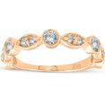 thumbnail image 1 of 1/2ct Diamond Wedding Ring 14k Yellow Gold Stackable Bezel 3/4 Eternity Band, 1 of 4