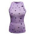 thumbnail image 4 of Fridja Débardeur Sans Manches à Col Rond Imprimé Étoile pour Femmes, Blouse de Sport, 4 of 5