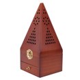 thumbnail image 3 of MasteelfCA 1 Pce Brûleur d'Encens Pyramide Simulé en Bois Rétro Décoration Maison Rouge Foncé, 3 of 7