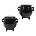 thumbnail image 2 of Halloween Witching Hour Wicca Witch Magic Black Cauldrons Salt N Pepper Shakers, 2 of 7