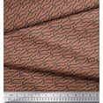 thumbnail image 3 of Soimoi Brown Silk Fabric Dot Abstract Printed Fabric 1 Yard 42 Inch Wide, 3 of 5