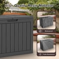thumbnail image 3 of Coffre de Terrasse en Résine de 45 Gallons – Rangement Extérieur Étanche et Verrouillable pour Meubles de Patio, Outils de Jardin (Noir), 3 of 7