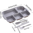 thumbnail image 3 of Yrmaups Divided Plate, 5 Compartment Tray Dinnerware, Straw Fiber Sectioned Plate, Microwave Dishwasher Safe Plates, Portion Control Plate, 3 of 6