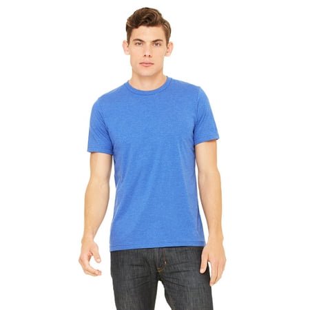 Bella Canvas Mens CVC Jersey Tee, XL, Heather True Royal