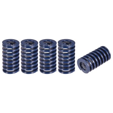 Unique Bargains Die Spring 5 Pack 18mm OD 30mm Long Spiral Stamping Light Load Compression Die Springs, Blue