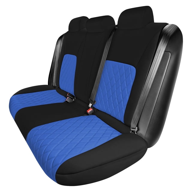 For 2016-2024 Honda Civic FH Group Neoprene Custom Fit Car Seat Covers Waterproof - Rear Blue